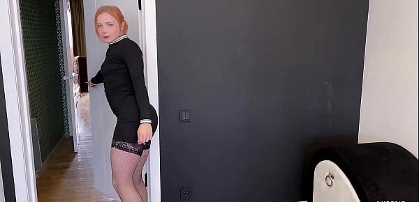  Redhead had Sex Muscle Neighbor while Husband on a Business Trip - Sweetie Fox
